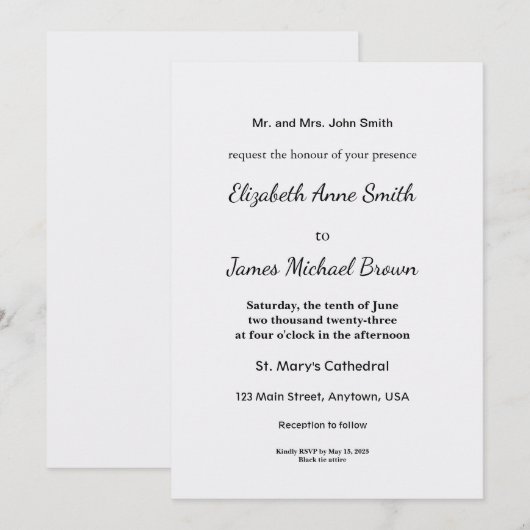 Ultra Light Gray Minimal Hintergrund Save The Date (Vorne/Hinten)