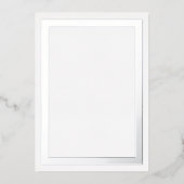Ultra Luxe Dick Silver Foil Border Cardstock Folieneinladung (Vorderseite)