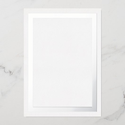 Ultra Luxe Dick Silver Foil Border Cardstock Folieneinladung (Vorderseite)