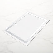Ultra Luxe Dick Silver Foil Border Cardstock Folieneinladung (Gedreht)