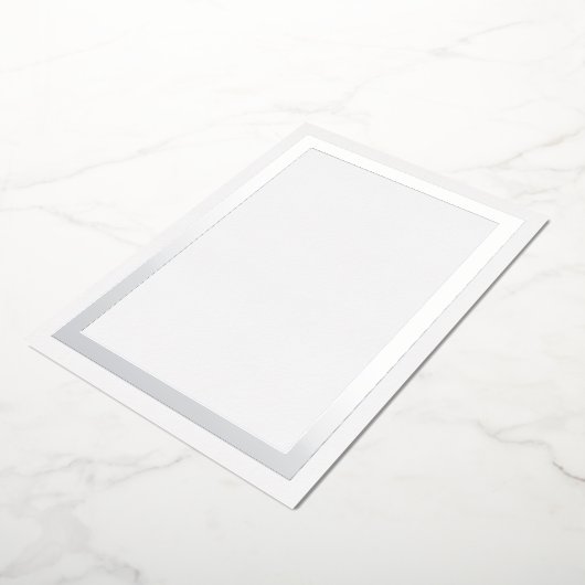 Ultra Luxe Dick Silver Foil Border Cardstock Folieneinladung (Gedreht)