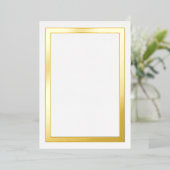 Ultra Luxe Gold Foil Border Cardstock Folieneinladung (Stehend vorne)