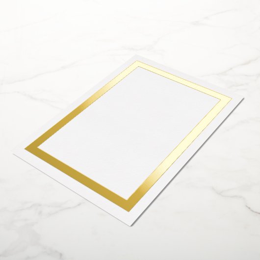 Ultra Luxe Gold Foil Border Cardstock Folieneinladung (Gedreht)