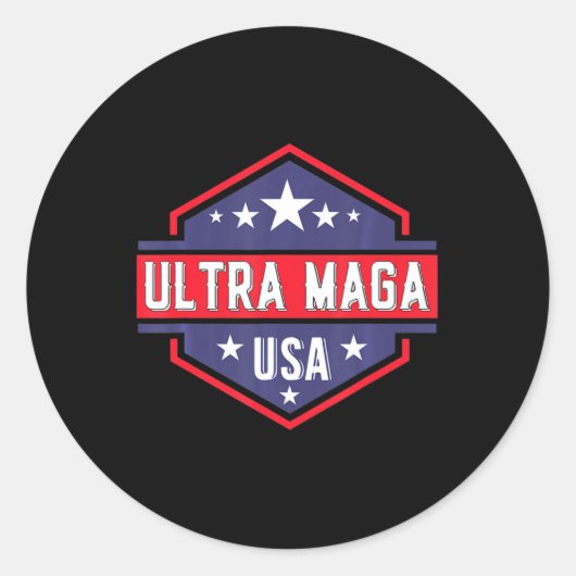 Ultra MAGA 47 Runder Aufkleber (Vorderseite)