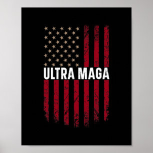 Ultra MAGA American Flag Lover Ohrs  Poster