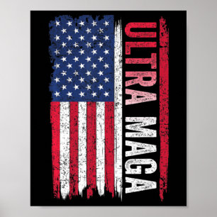 ULTRA MAGA American Flag Patriotic Agenda Poster