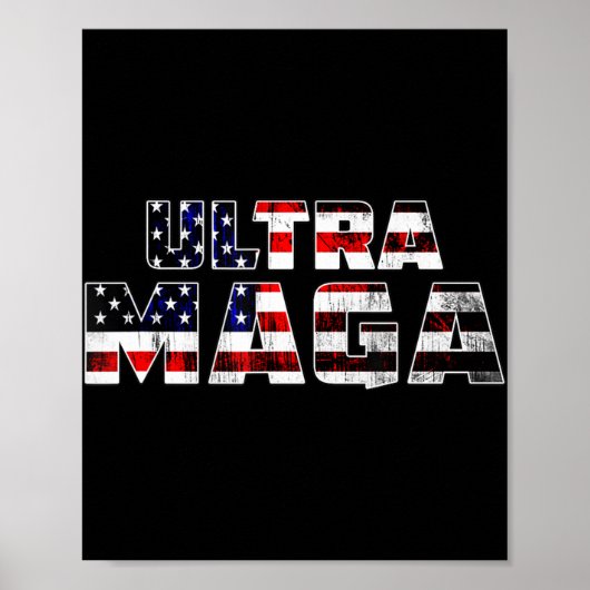 Ultra Maga Donald Trump Joe Biden Republikaner Ame Poster (Vorne)