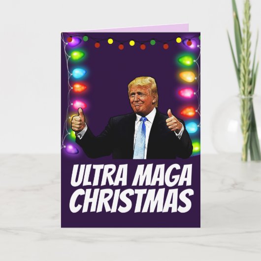 ULTRA MAGA DONALD TRUMP Weihnachtskarten Feiertagskarte (Vorderseite)