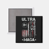 Ultra MAGA Gun AR - Zitat Patriotische amerikanisc Magnet (Vorderseite/Rückseite)
