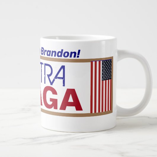 Ultra Maga Let's Go Brandon Jumbo-Tasse (Rechts)