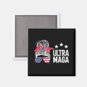 Ultra Maga Messy Bun 5 Magnet (Vorderseite/Rückseite)