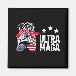 Ultra Maga Messy Bun 5 Magnet