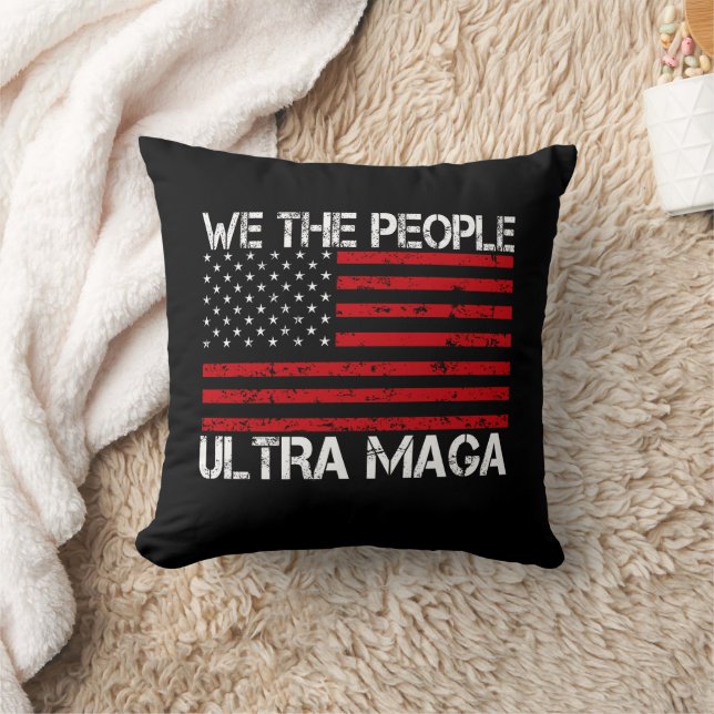 Ultra Maga Pro Trump 2024 Funny Republican  Kissen (Decke)