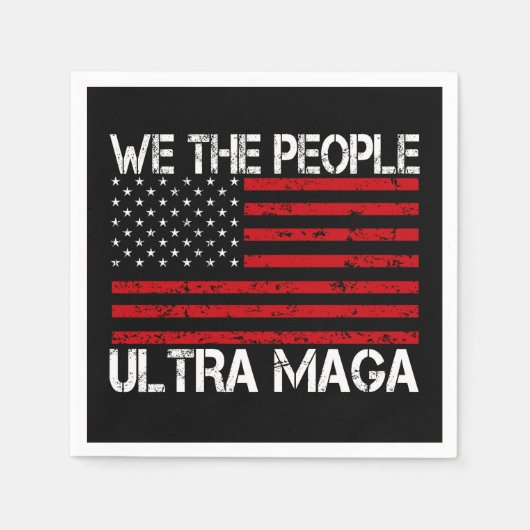 Ultra Maga Pro Trump 2024 Funny Republikaner Serviette (Vorderseite)