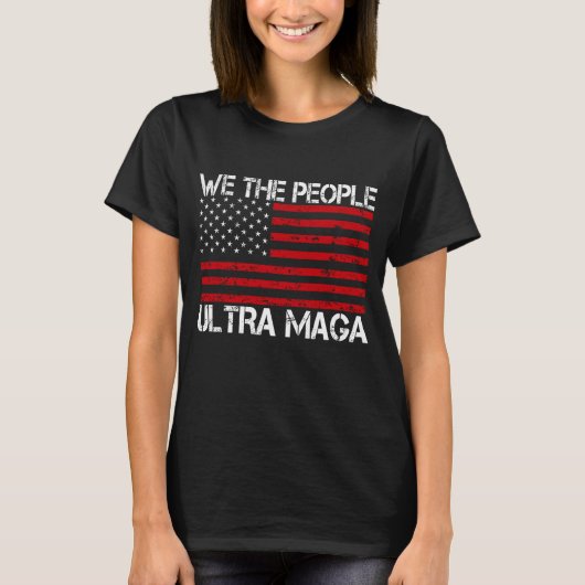 Ultra Maga Pro Trump 2024 Funny Republikaner T-Shirt (Vorderseite)