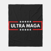 Ultra Maga Pro Trump Trump Maga King Anti Biden Fleecedecke (Vorderseite)
