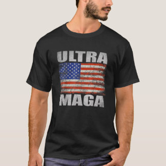 Ultra Maga Proud Anti Biden US-Flagge Pro Trump 20 T-Shirt