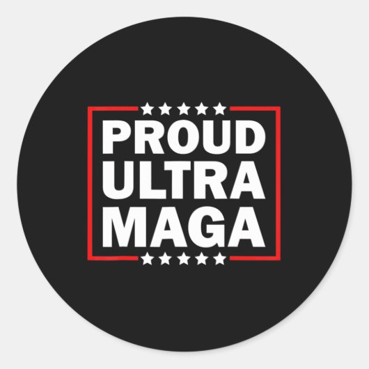 Ultra Maga Proud Ultra-Maga 8 Runder Aufkleber (Vorderseite)