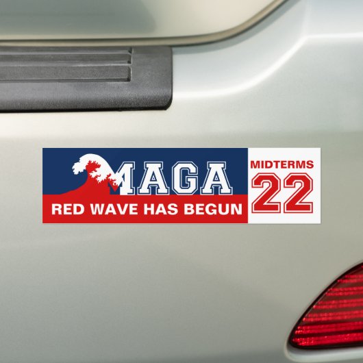 Ultra MAGA Red Wave hat 2022 Midterms begonnen Autoaufkleber (Auf Auto)