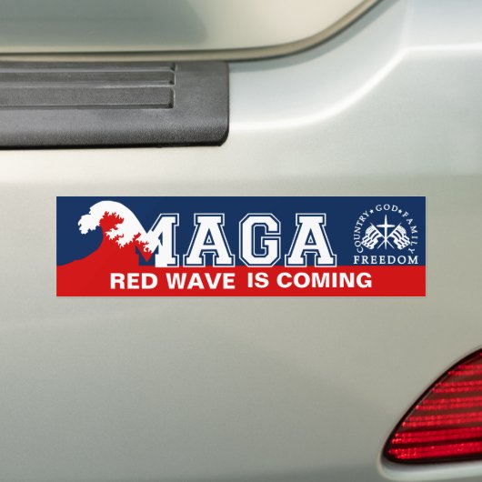 Ultra MAGA Red Wave kommt 2022 2024 Autoaufkleber (Auf Auto)