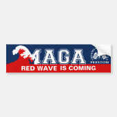 Ultra MAGA Red Wave kommt 2022 2024 Autoaufkleber (Vorne)
