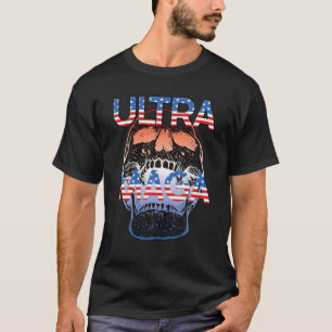 Ultra Maga Red White and Blue Skull-Republikaner P T-Shirt