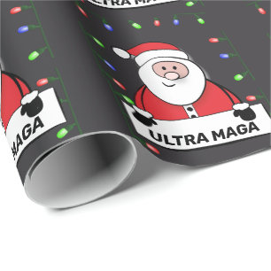 ULTRA MAGA SANTA CLAUS TRUMP Weihnachten Geschenkpapier