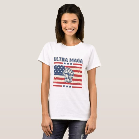 Ultra MAGA T - Shirt - Patriotic Donald Trump (Vorne ganz)