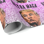 ULTRA MAGA TRUMP CHRISTMAS KISS GESCHENKPAPIER (Rolleneckpunkt)