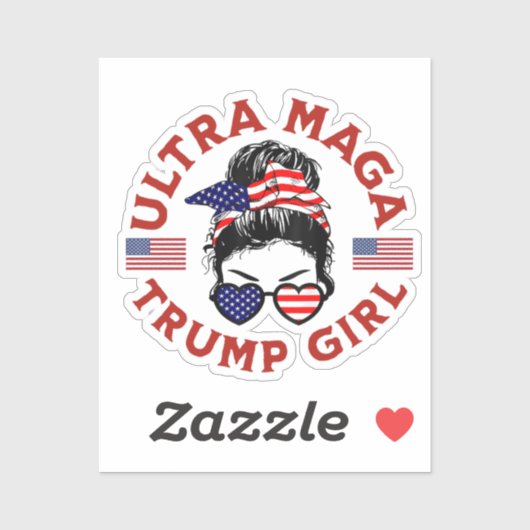 Ultra Maga Trump Girl Aufkleber (Blatt)