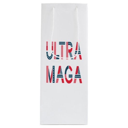 Ultra MAGA Trump Patriotische Republikanische Kons Geschenktüte Für Weinflaschen (Vorderseite)