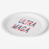 Ultra MAGA Trump Patriotische Republikanische Kons Pappteller (Schrägansicht)