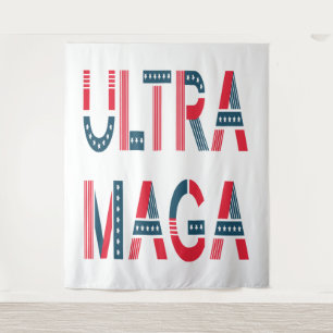 Ultra MAGA Trump Patriotische Republikanische Kons Wandteppich