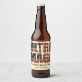 Ultra MAGA Trump Support 🚗 Great USA Bierflaschenetikett (Vorderseite)