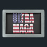 ULTRA MAGA TRUMP SUPPORTER GREAT USA RECHTECKIGE GÜRTELSCHNALLE<br><div class="desc">ULTRA MAGA TRUMP SUPPORTER GREAT USA</div>