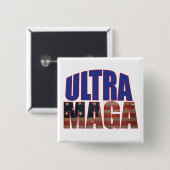 Ultra MAGA Trump Unterstützer 💡 Great Again USA Button (Vorne & Hinten)