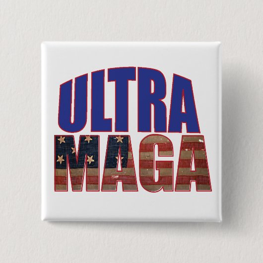 Ultra MAGA Trump Unterstützer 💡 Great Again USA Button (Vorderseite)