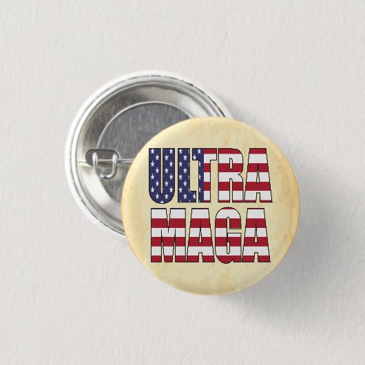 Ultra MAGA Trump Unterstützer 💡 Great Again USA Button (Vorne & Hinten)