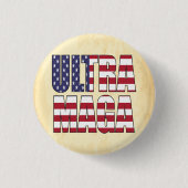 Ultra MAGA Trump Unterstützer 💡 Great Again USA Button (Vorderseite)