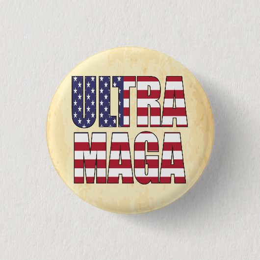 Ultra MAGA Trump Unterstützer 💡 Great Again USA Button (Vorderseite)