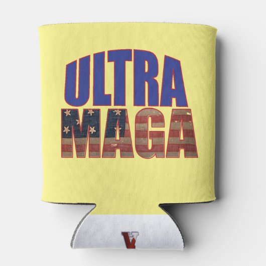 Ultra MAGA Trump Unterstützer 💡 Great Again USA Dosenkühler (Rückseite)