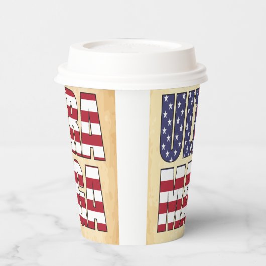 Ultra MAGA Trump Unterstützer 💡 Great Again USA Pappbecher (Links)