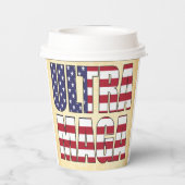 Ultra MAGA Trump Unterstützer 💡 Great Again USA Pappbecher (Rückseite)