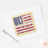 Ultra MAGA Trump Unterstützer 💡 Great Again USA Quadratischer Aufkleber (Umschlag)