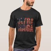 Ultra MAGA Trump Unterstützer ⛳ Great Again USA T-Shirt (Vorderseite)