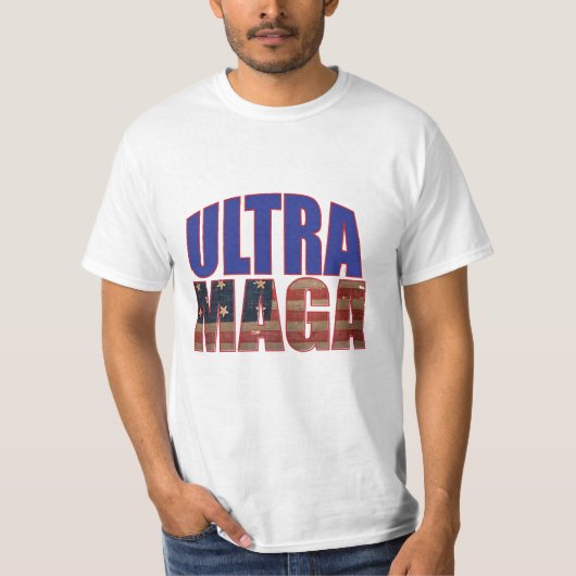 Ultra MAGA Trump Unterstützer ⛳ Great Again USA T-Shirt (Vorderseite)
