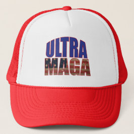 Ultra MAGA Trump Unterstützer 💡 Great Again USA Truckerkappe