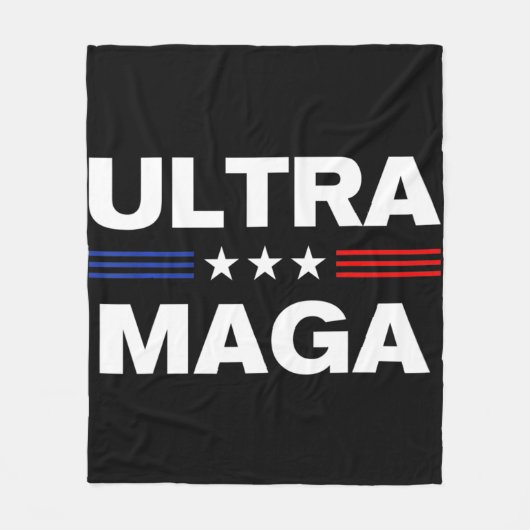 Ultra Maga United State Fahne 3 Fleecedecke (Vorderseite)