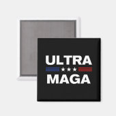 Ultra Maga United State Fahne 3 Magnet (Vorderseite/Rückseite)
