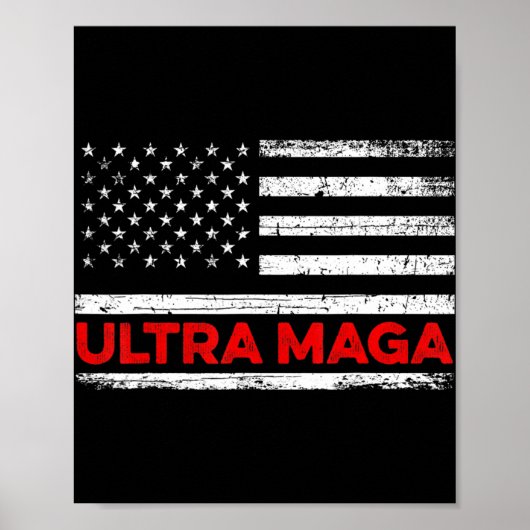 Ultra Maga United State-Flagge Poster (Vorne)